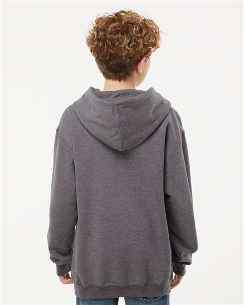M&O Youth Fleece Pullover Hoodie - 3322 - 3322M Heather Grey
