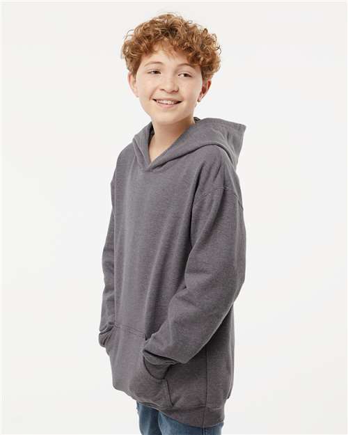 M&O Youth Fleece Pullover Hoodie - 3322 - 3322M Heather Grey