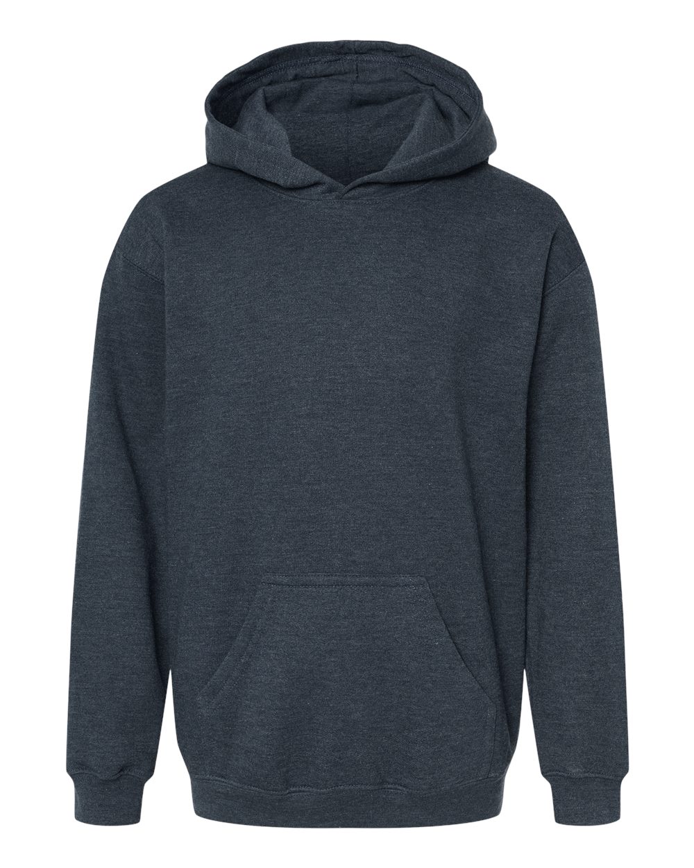 M&O Youth Fleece Pullover Hoodie - 3322 - 3322M Heather Navy
