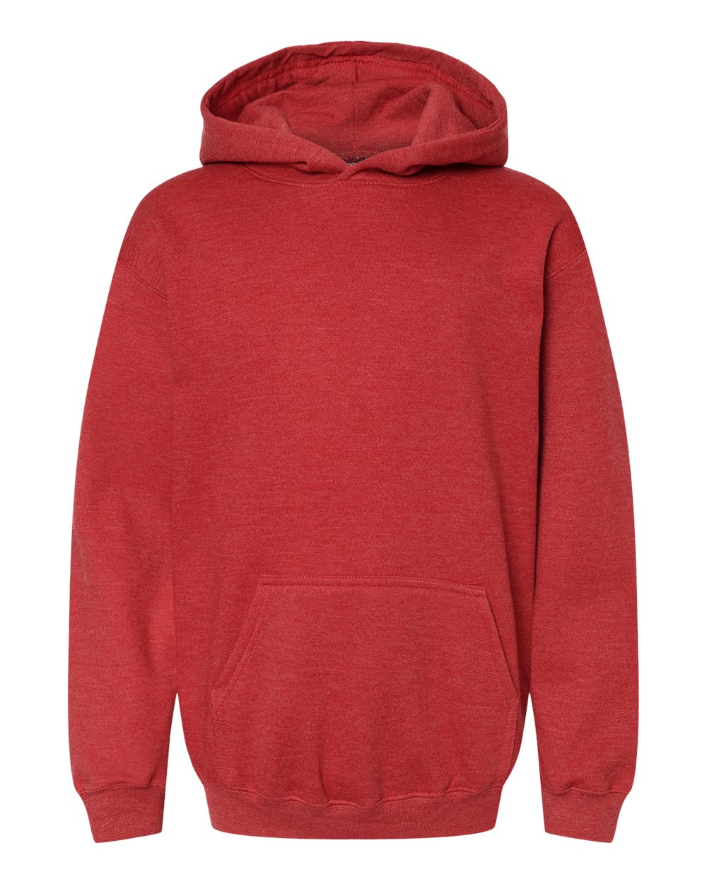 M&O Youth Fleece Pullover Hoodie - 3322 - 3322M Heather Red