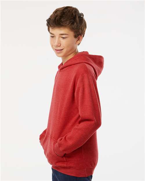 M&O Youth Fleece Pullover Hoodie - 3322 - 3322M Heather Red