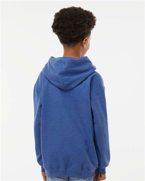 M&O Youth Fleece Pullover Hoodie - 3322 - 3322M Heather Royal