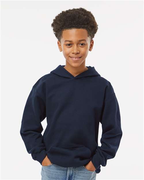 M&O Youth Fleece Pullover Hoodie - 3322 - 3322M Navy