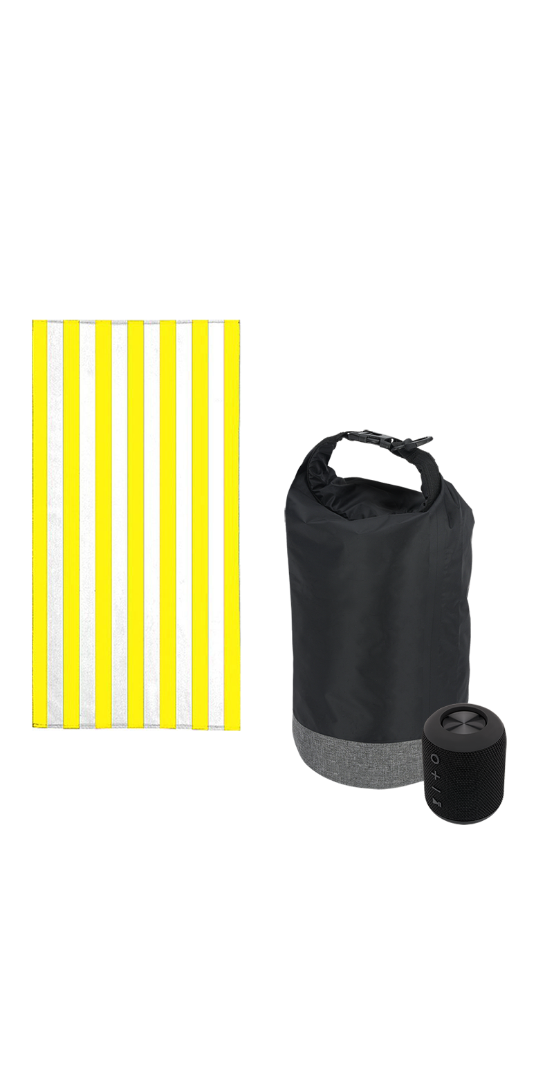 Pro Towels Kit de fête pour la plage EarthTrendz™ - UPK62 Black