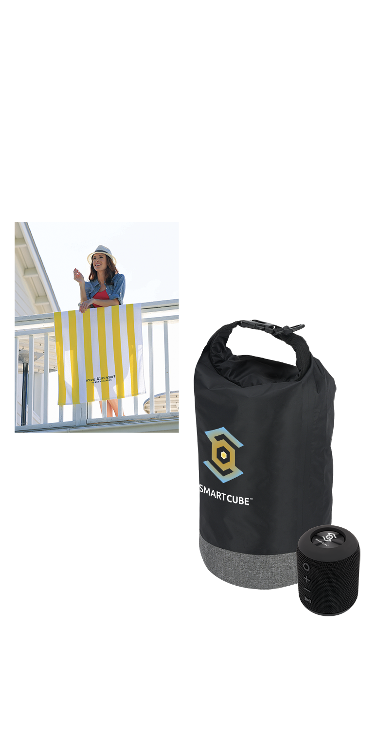 Pro Towels Kit de fête pour la plage EarthTrendz™ - UPK62 Black