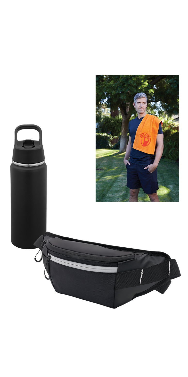 Pro Towels Kit de sport tendance Urban Peak® - UPK69 Black