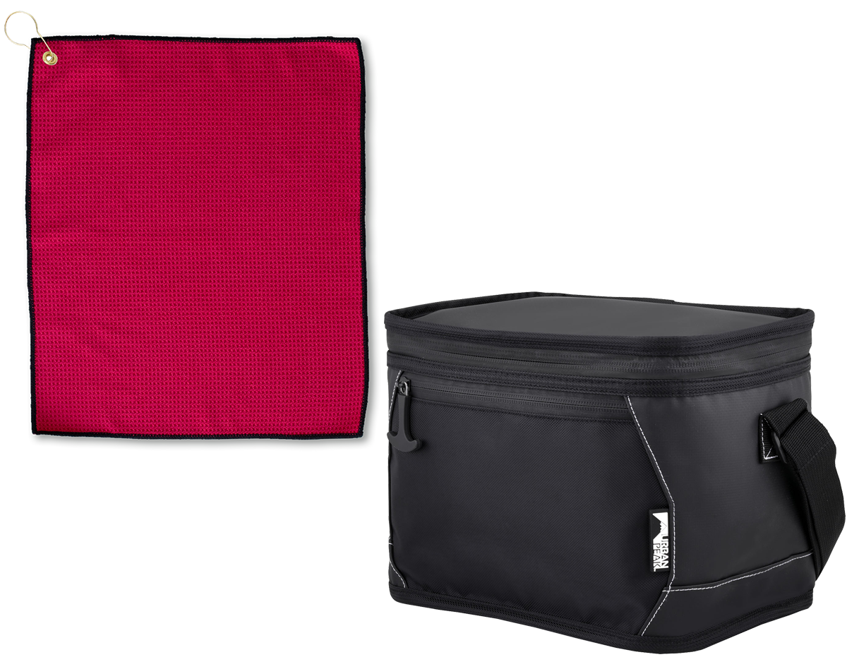 Pro Towels Kit essentiel de golf Urban Peak® CB165 - UPK74 red