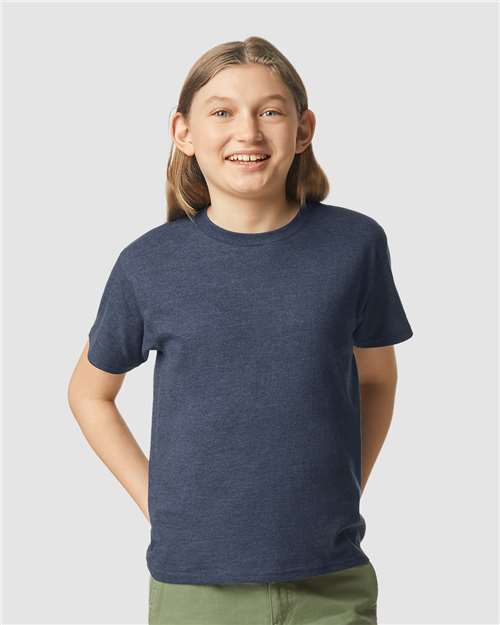 Gildan Youth Softstyle® CVC T-Shirt - 64000BCVC Navy Mist