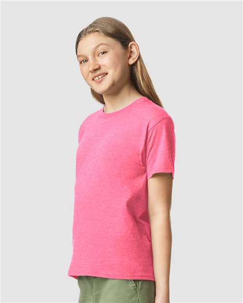 Gildan Youth Softstyle® CVC T-Shirt - 64000BCVC Pink Lemonade Mist