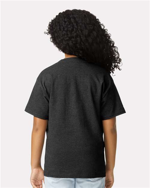 Gildan Youth Softstyle® CVC T-Shirt - 64000BCVC Pitch Black Mist