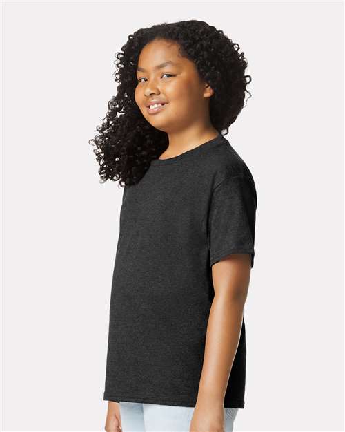 Gildan Youth Softstyle® CVC T-Shirt - 64000BCVC Pitch Black Mist