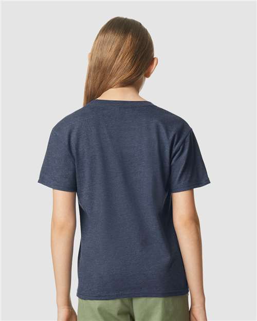 Gildan Youth Softstyle® CVC T-Shirt - 64000BCVC Navy Mist