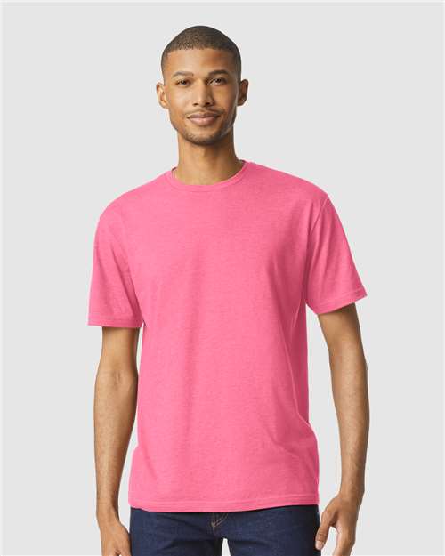 Gildan Unisex Softstyle® CVC T-Shirt - 64000CVC Pink Lemonade Mist