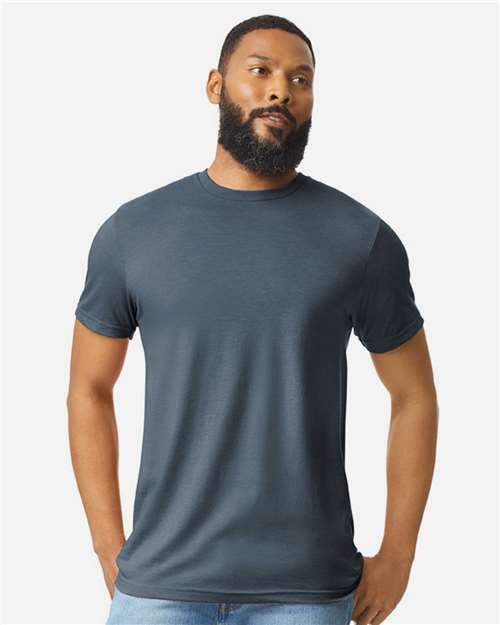 Gildan Unisex Softstyle® CVC T-Shirt - 64000CVC Steel Blue