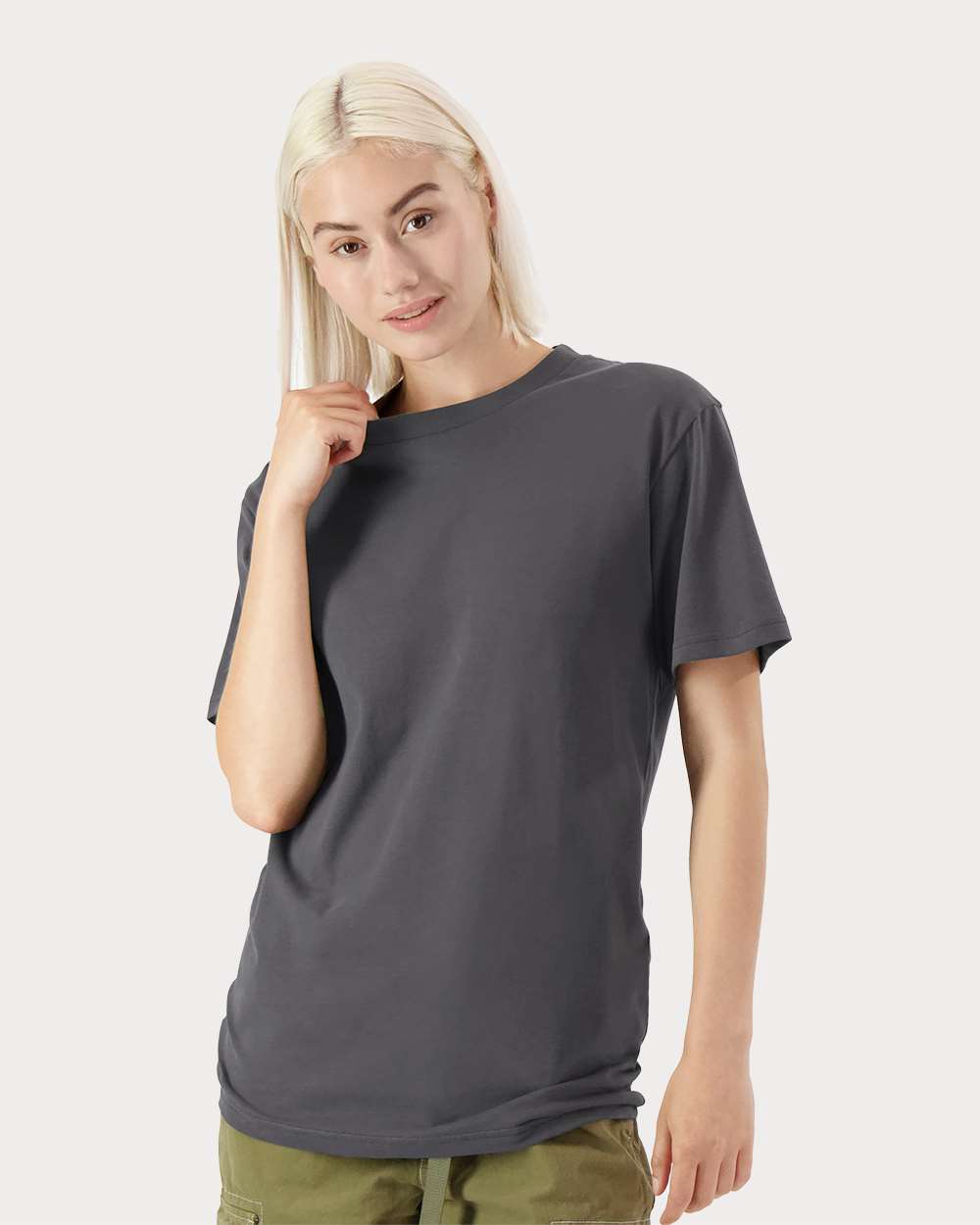 American Apparel Unisex Sueded Tee - 5389 - 5389A Sueded Asphalt