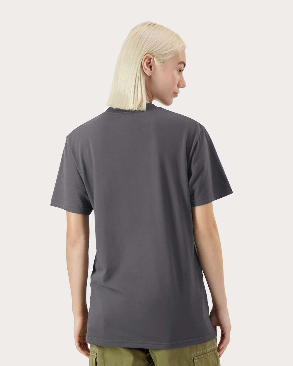 American Apparel Unisex Sueded Tee - 5389 - 5389A Sueded Asphalt