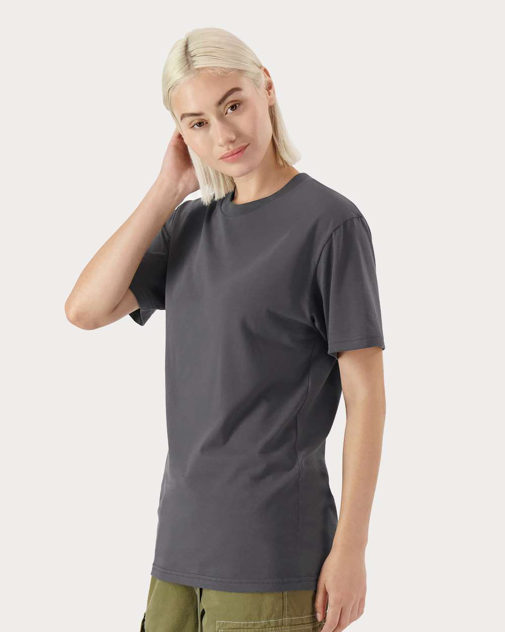 American Apparel Unisex Sueded Tee - 5389 - 5389A Sueded Asphalt