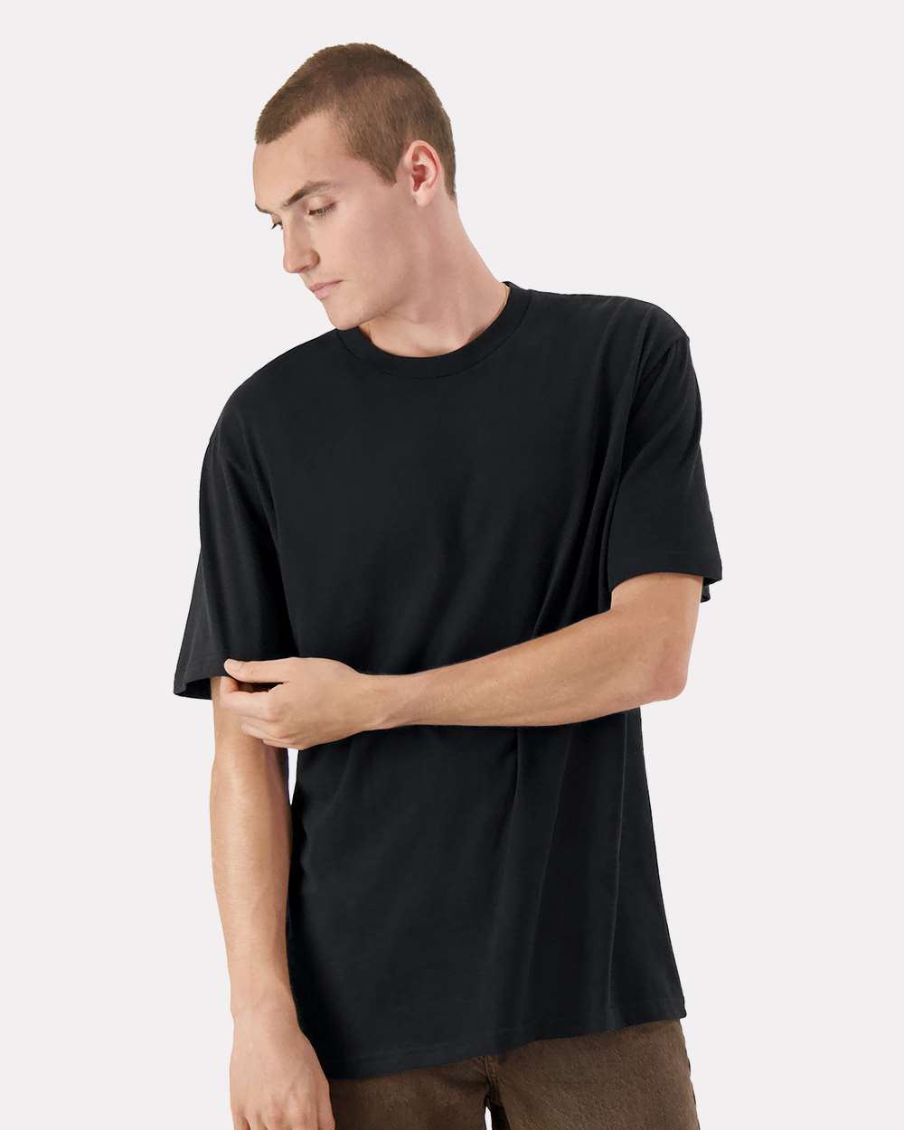 American Apparel Unisex Sueded Tee - 5389 - 5389A Sueded Black
