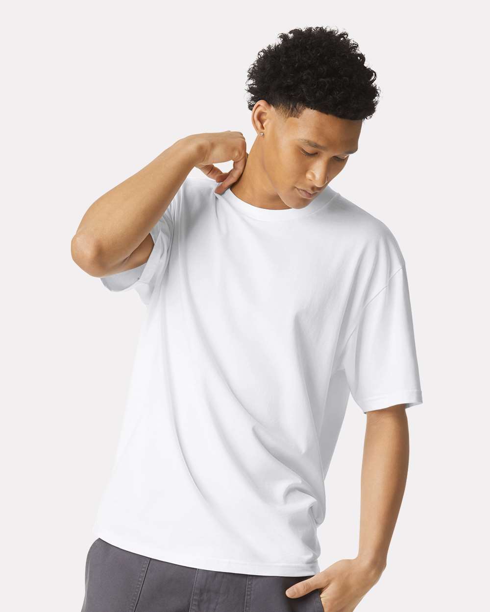 American Apparel Unisex Sueded Tee - 5389 - 5389A Sueded White