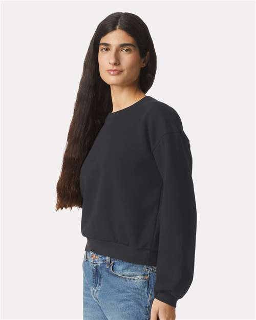 American Apparel Women's ReFlex Fleece Crewneck Sweatshirt - RF494 Black