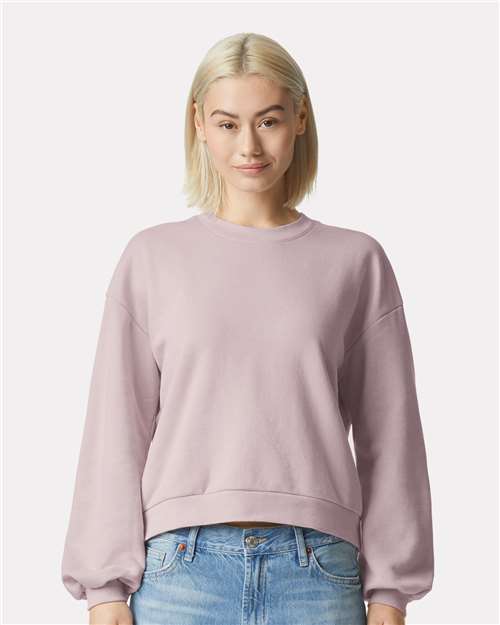 American Apparel Women's ReFlex Fleece Crewneck Sweatshirt - RF494 Blush