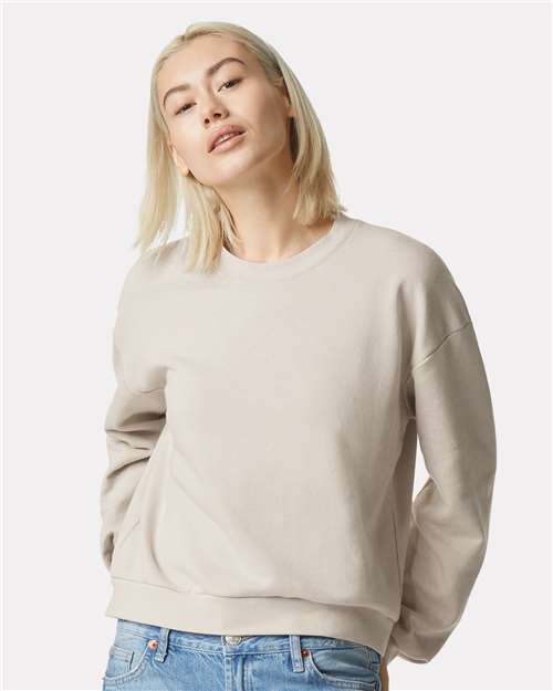 American Apparel Women's ReFlex Fleece Crewneck Sweatshirt - RF494 Bone