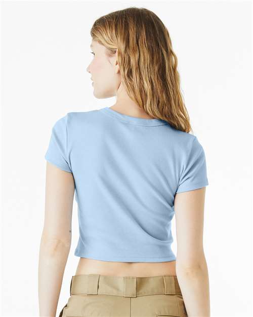 BELLA + CANVAS Women's Micro Rib Baby Tee - 1010 - 1010C Solid Baby Blue Blend
