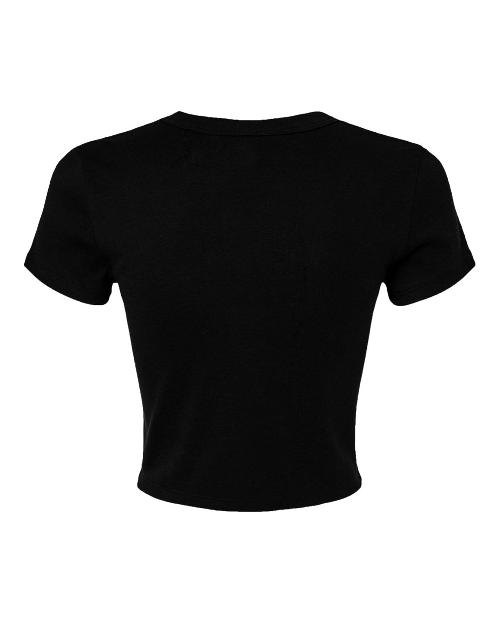 BELLA + CANVAS Women's Micro Rib Baby Tee - 1010 - 1010C Solid Black Blend