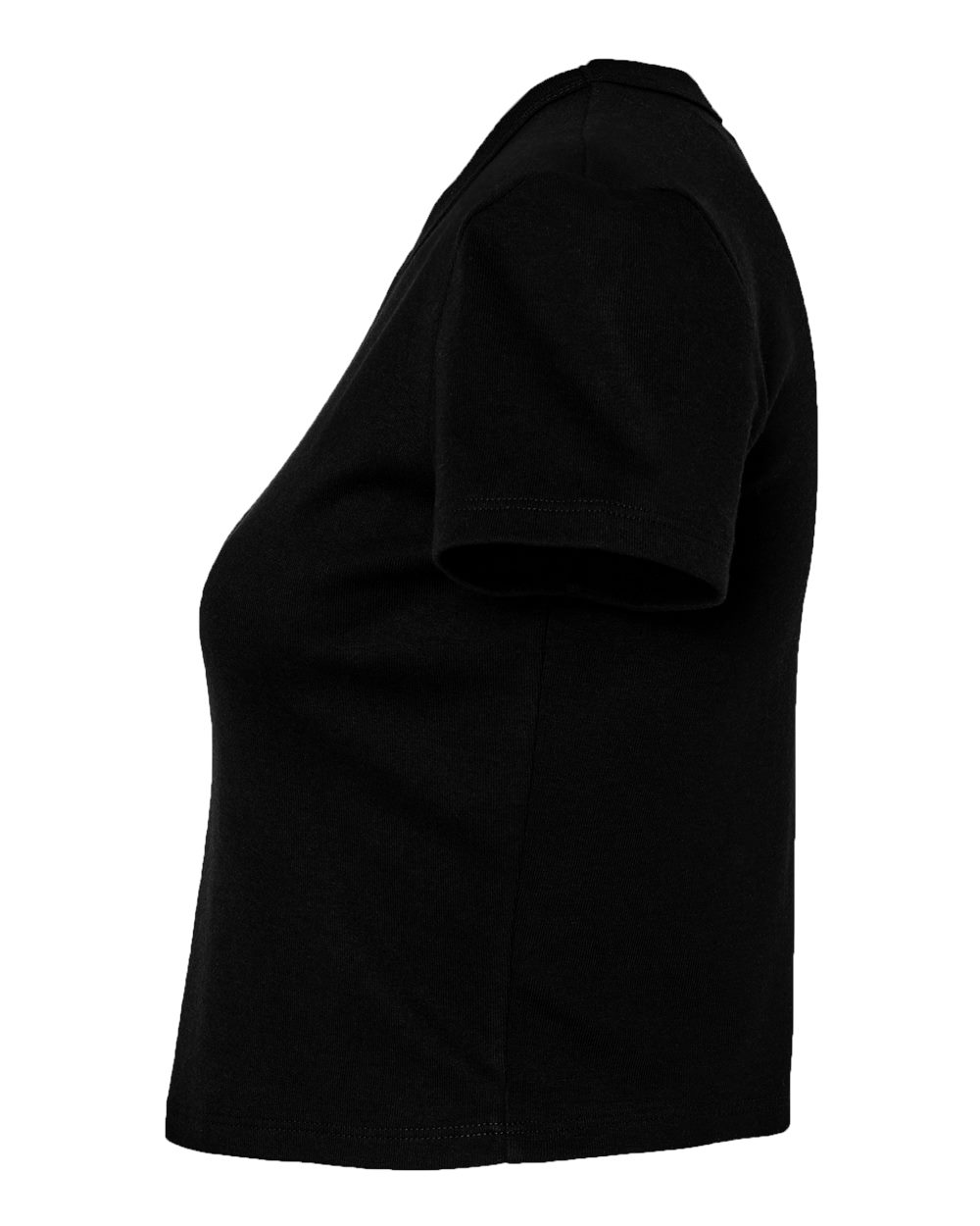 BELLA + CANVAS Women's Micro Rib Baby Tee - 1010 - 1010C Solid Black Blend