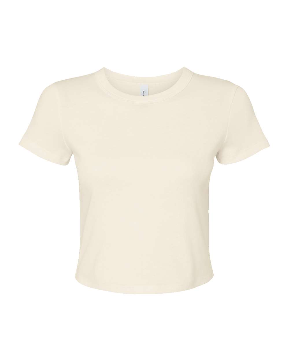 BELLA + CANVAS Women's Micro Rib Baby Tee - 1010 - 1010C Solid Natural Blend