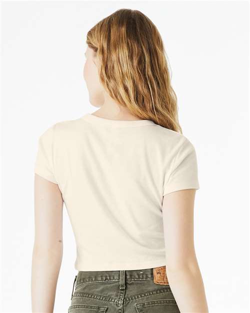 BELLA + CANVAS Women's Micro Rib Baby Tee - 1010 - 1010C Solid Natural Blend
