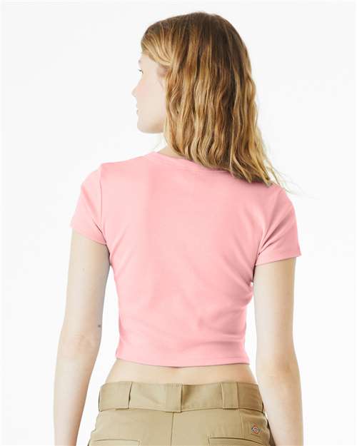 BELLA + CANVAS Women's Micro Rib Baby Tee - 1010 - 1010C Solid Pink Blend
