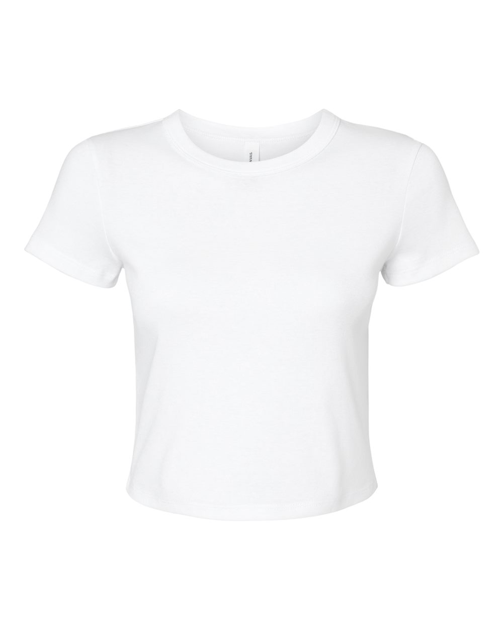 BELLA + CANVAS Women's Micro Rib Baby Tee - 1010 - 1010C Solid White Blend