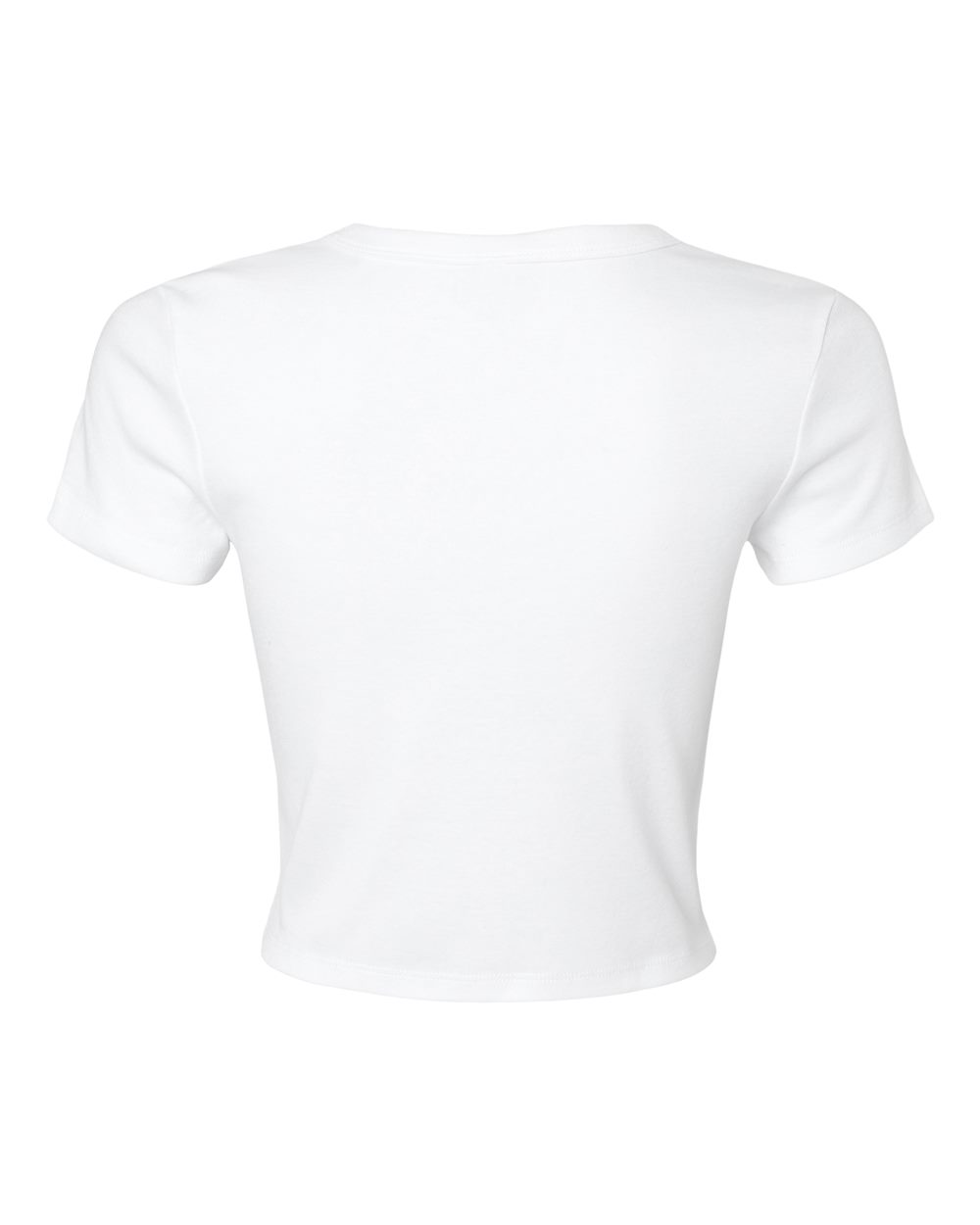 BELLA + CANVAS Women's Micro Rib Baby Tee - 1010 - 1010C Solid White Blend