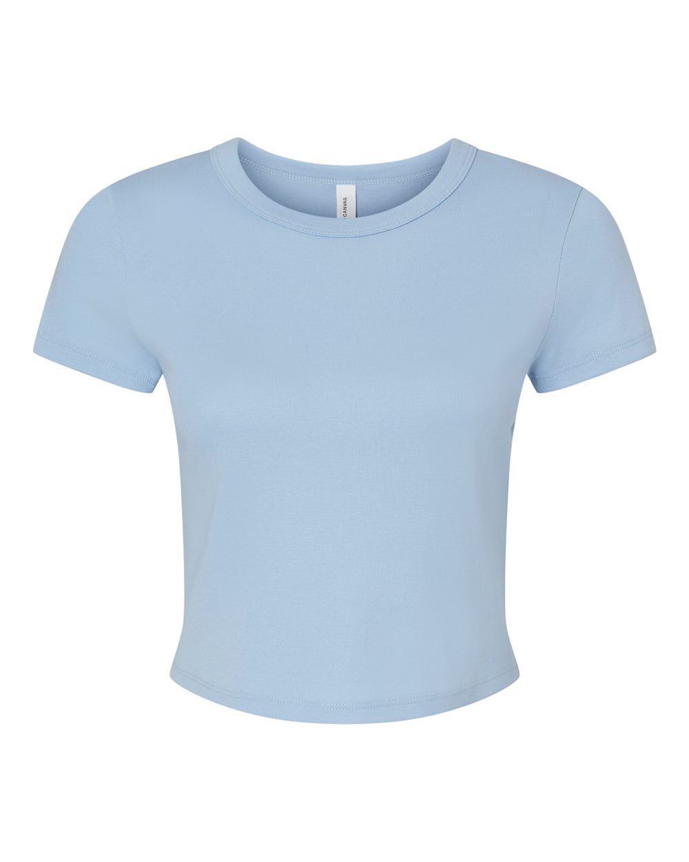 BELLA + CANVAS Women's Micro Rib Baby Tee - 1010 - 1010C Solid Baby Blue Blend