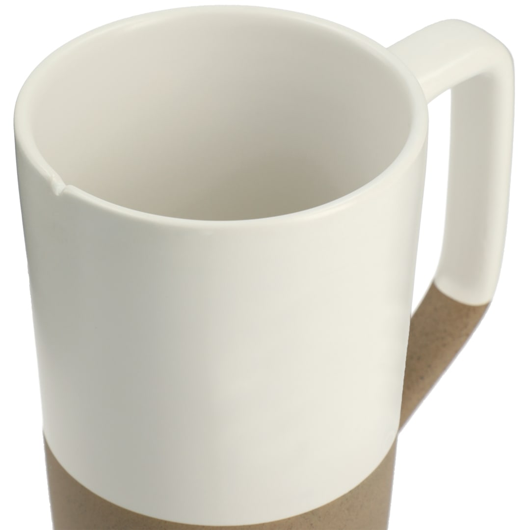 Tahoe Tea & Coffee Ceramic Mug with Wood Lid 16oz - 1626-35 White