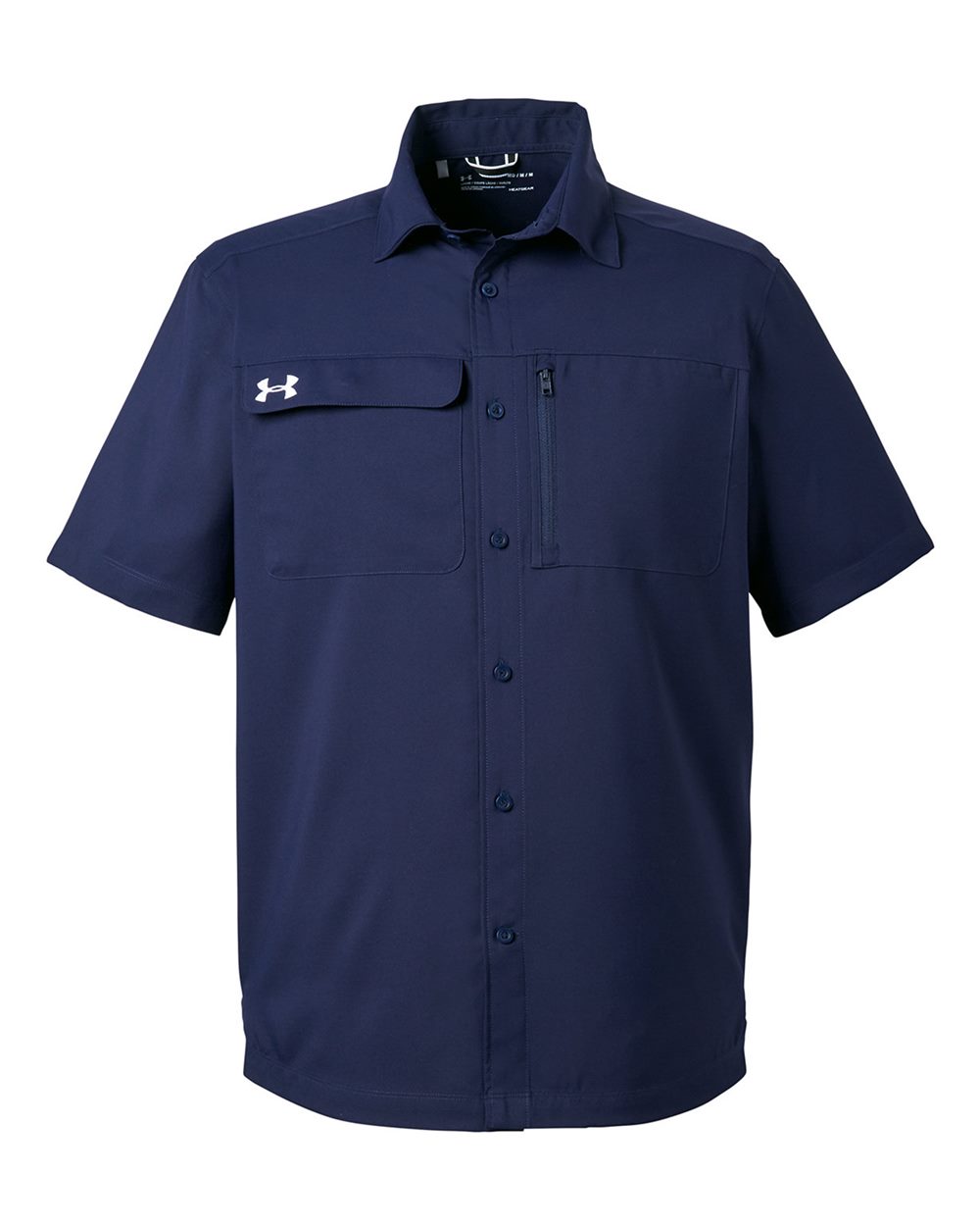 Under Armour Men's Motivate Coach Woven Shirt - 1351360 Midnight Navy- White