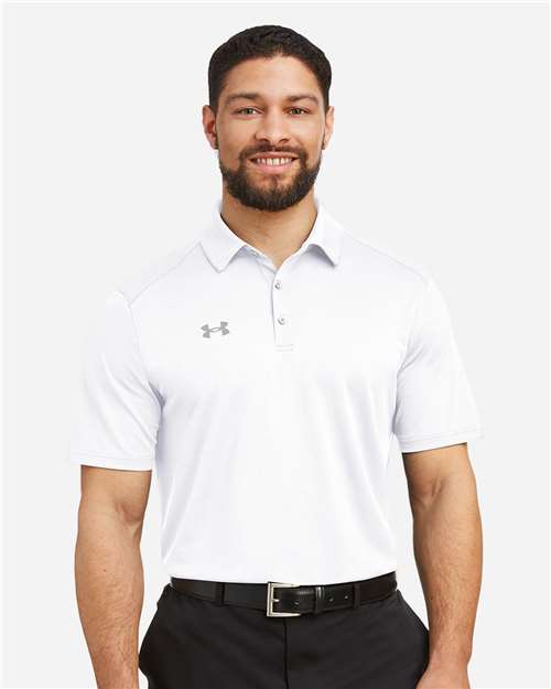 Under Armour Men's Tech™ Polo - 1370399 White- Mod Grey