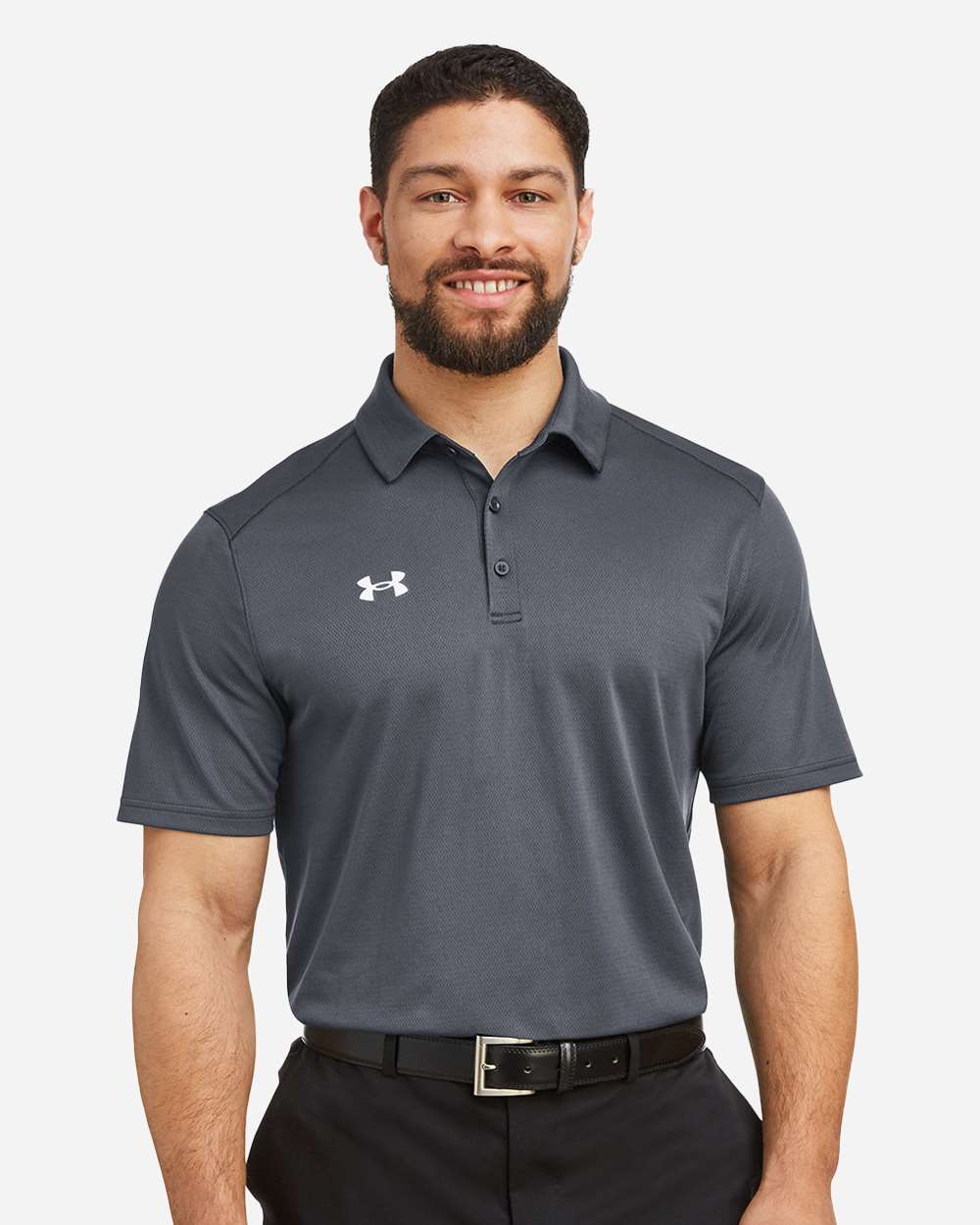 Under Armour Men's Tech™ Polo - 1370399 CS Grey Light Heather- White