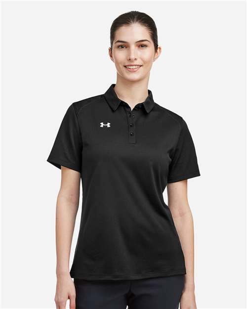 Under Armour Women's Tech™ Polo - 1370431 Black- White