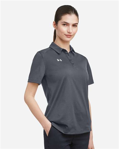 Under Armour Women's Tech™ Polo - 1370431 CS Grey Light Heather- White