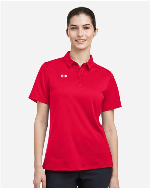 Under Armour Women's Tech™ Polo - 1370431 Red- White