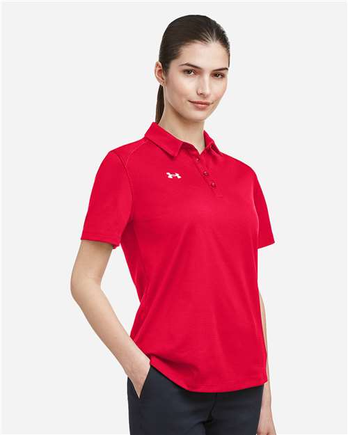 Under Armour Women's Tech™ Polo - 1370431 Red- White