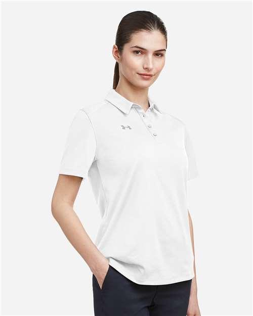 Under Armour Women's Tech™ Polo - 1370431 White- Mod Grey