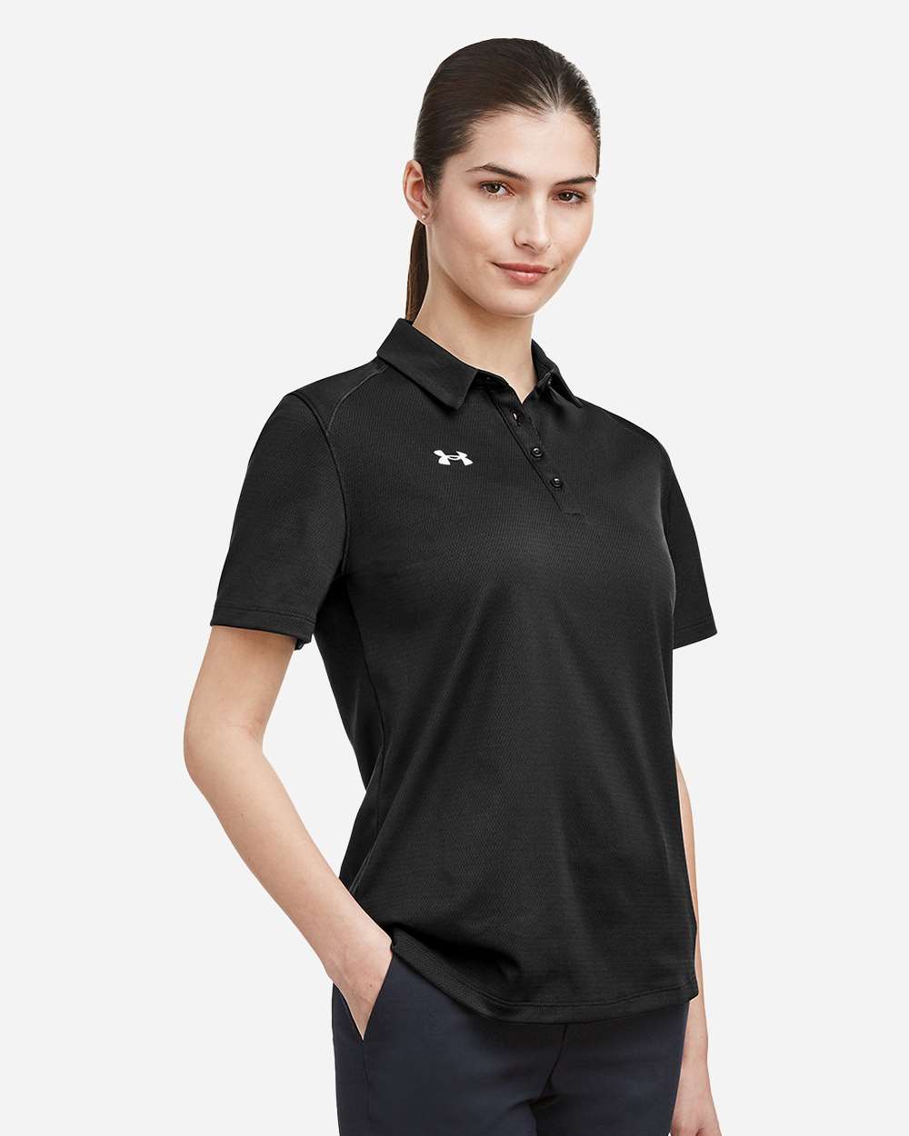 Under Armour Women's Tech™ Polo - 1370431 Black- White
