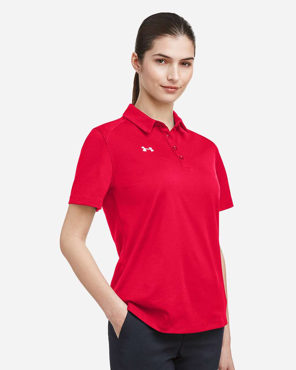 Under Armour Women's Tech™ Polo - 1370431 Red- White