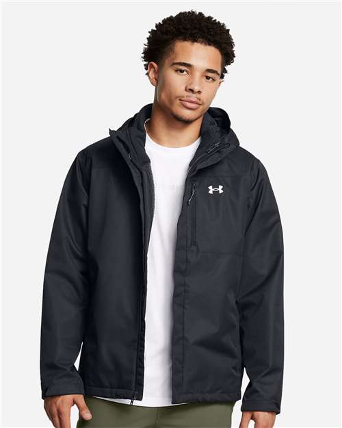 Under Armour Men's Porter 3-in-1 2.0 Jacket - 1371585 Black- White