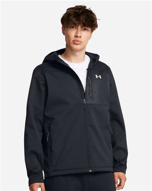 Under Armour Men's ColdGear® Infrared Shield 2.0 Hooded Jacket - 1371587 Black- White