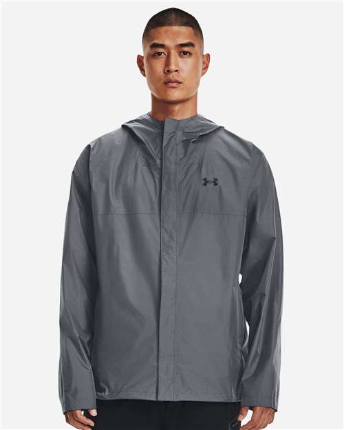 Under Armour Men's Stormproof Cloudstrike 2.0 Jacket - 1374644 Pitch Grey- Black