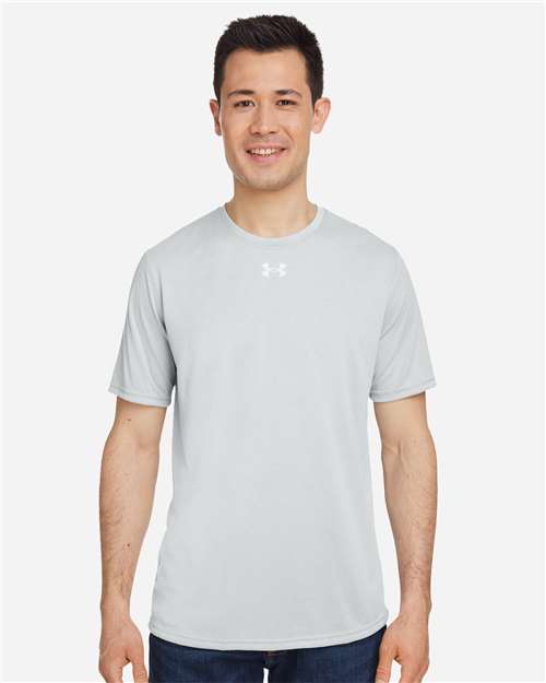 Under Armour Men's Team Tech™ T-Shirt - 1376842 Mod Grey Light Heather- White